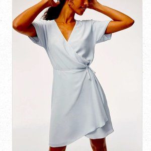 Babaton Wallace Wrap Dress - Pattern blue.